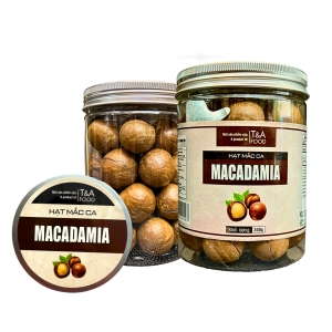 Hạt Mắc Ca ( còn vỏ ) có khóa tách , hộp nắp nhôm 300Gr