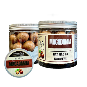 Hạt Mắc Ca ( còn vỏ ) có khóa tách , hộp nắp nhôm 250Gr