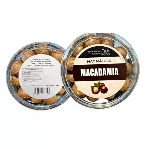 Hạt Mắc Ca 200Gr loại 1 ( còn vỏ , hộp tròn meka )