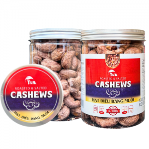 10. Hạt Điều Rang Muối - Điều Lụa Size Cồ 380 Hạt/1KG Hộp nắp nhôm 300g