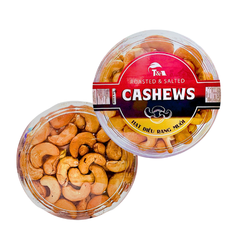 Hạt Điều Rang Muối - Đã Bóc Lụa (Vàng) Size Cồ 380 Hạt/ 1 kg Hộp Meka 200g