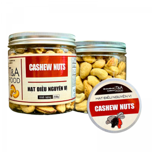 Hạt Điều Sấy Nguyên Vị ( không muối, không vỏ ) hộp nắp nhôm 250G