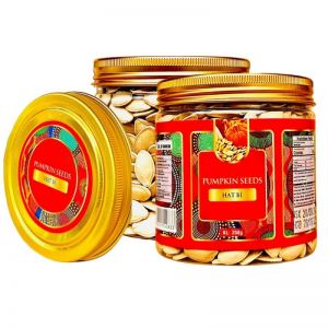 Hạt Bí ( còn vỏ , rang muối ) hộp nắp nhôm 250Gr đỏ