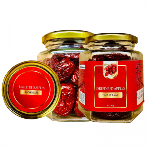 Táo Đỏ Size Đại Khối Lượng Tịnh 150g – Hủ thủy tinh lục giác 380ml tem Đỏ