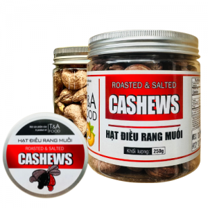 4. Hạt Điều Rang Muối - Điều Lụa Size Cồ 380 Hạt/1KG Hộp nắp nhôm 250g