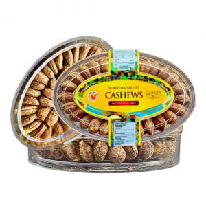 Hạt Điều Rang Muối - Điều Lụa Size Cồ 380 Hạt/1KG Hộp Meca Xếp Hoa 2 lớp 350g Tem Vàng