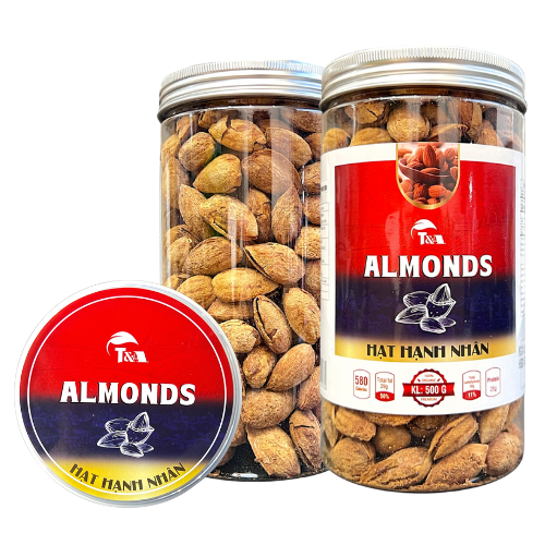 Hạnh Nhân Mỹ - Vỏ Bơ Hộp nắp nhôm 500g