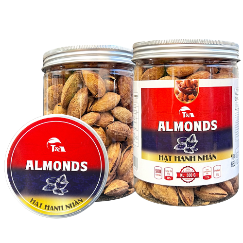 Hạnh Nhân Mỹ - Vỏ Bơ Hộp nắp nhôm 300g