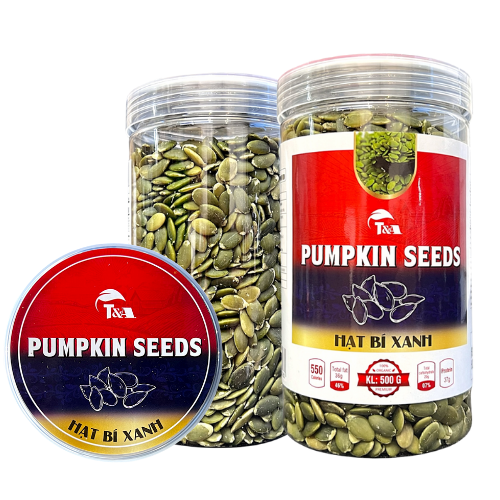 Hạt Bí Xanh ( không vỏ ) hộp nắp vặn 500Gr