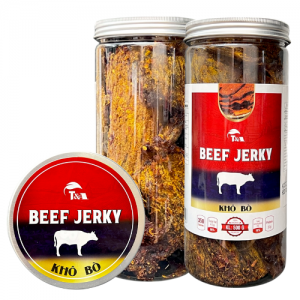 Khô Bò Nguyên Miếng Cao Cấp hộp nắp nhôm 500Gr