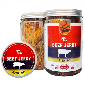 Khô Bò Nguyên Miếng Cao Cấp hộp nắp nhôm 300Gr