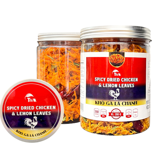 Khô Gà Lá Chanh Hộp nắp nhôm 200Gr