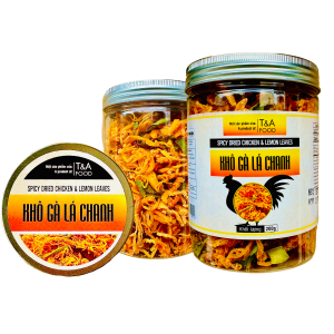 Khô gà lá chanh 200g loại 1 hộp nắp nhôm