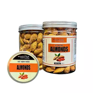 Hạnh Nhân Bơ Mỹ ( còn vỏ ) hộp nắp nhôm 300Gr