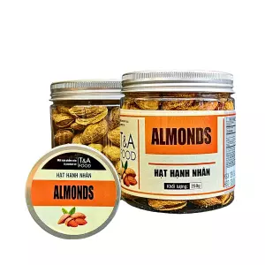 Hạnh Nhân Bơ Mỹ ( còn vỏ ) hộp nắp nhôm 250Gr